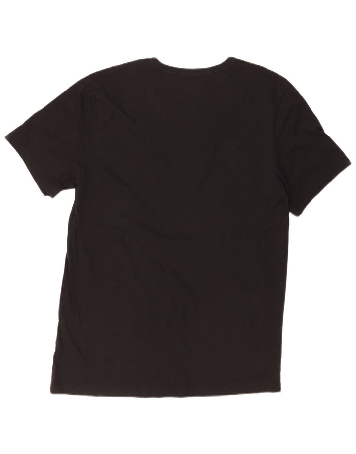 Hugo Boss Mens T-Shirt Top Large Black Cotton