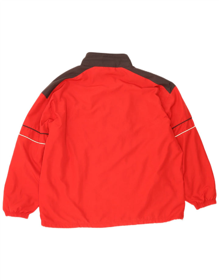 Reebok Mens Rain Jacket UK 42 XL Red Colourblock Polyester