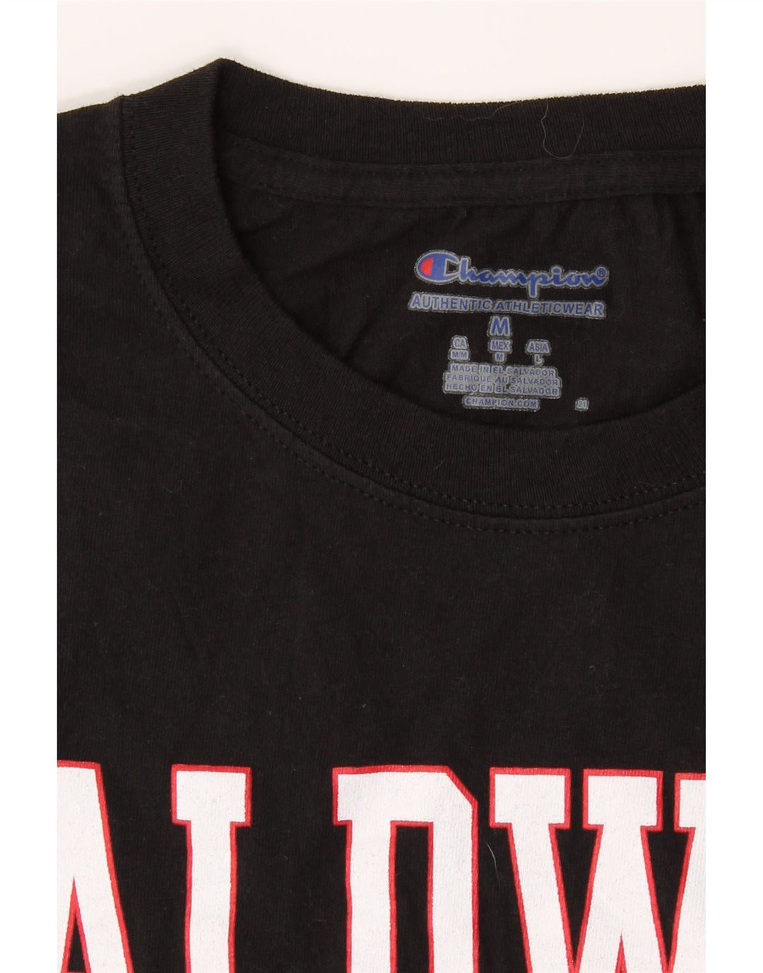 CHAMPION Mens Caldwell Cougars Graphic T-Shirt Top Medium Black Vintage Champion and Second-Hand Champion from Messina Hembry 