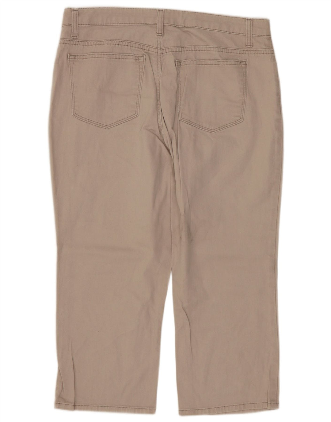 LEE Womens Riders Mid Rise Capri Trousers US 12 Large W32 L20 Beige