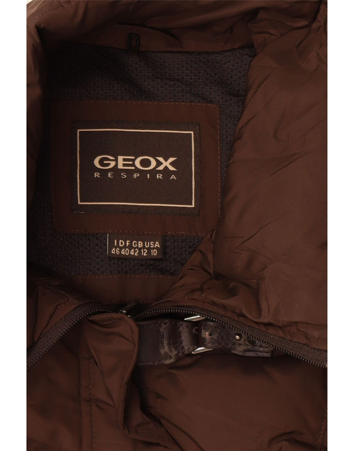 GEOX Womens Padded Jacket UK 12 Medium  Brown