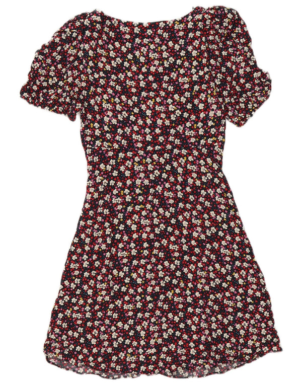 Zara Womens Shirt Dress UK 6 XS Multicoloured Floral Polyester