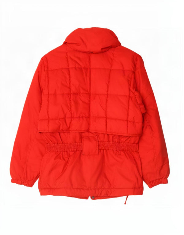 Nordica Womens Hooded Oversized Ski Jacket IT 44 Medium Red Polyester