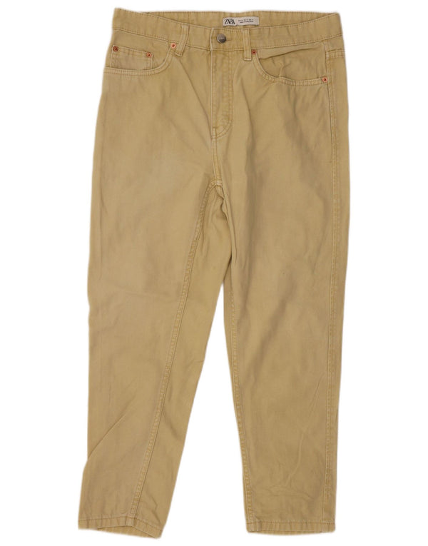 Zara Womens Tapered Jeans EU 40 Medium W31 L25 Yellow Cotton