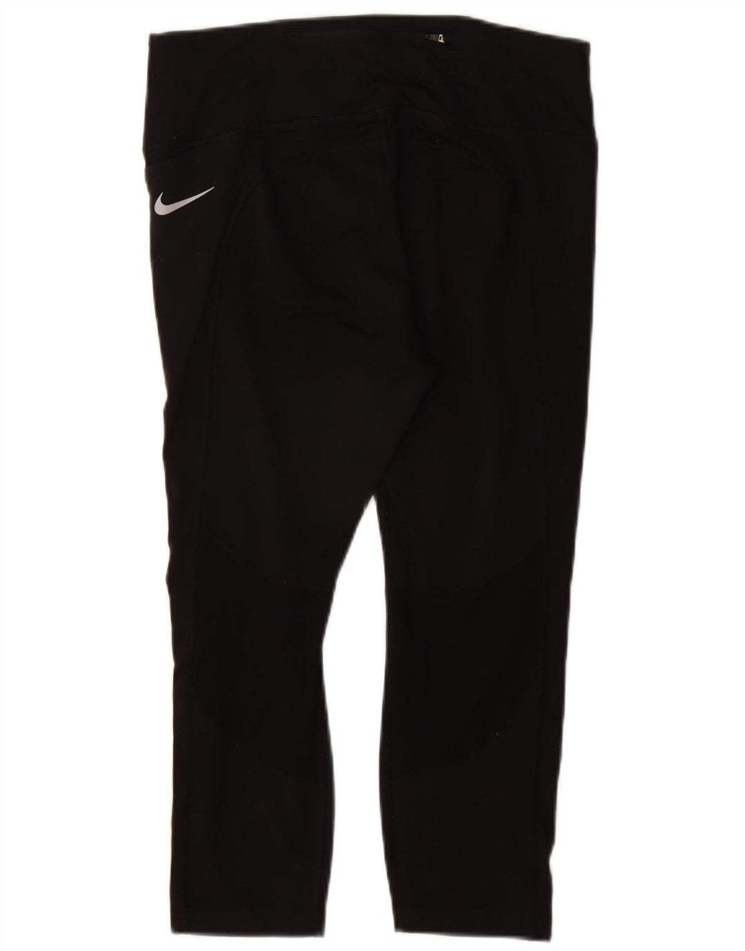 NIKE Womens Dri Fit Capri Leggings UK 14 Large Black Polyester