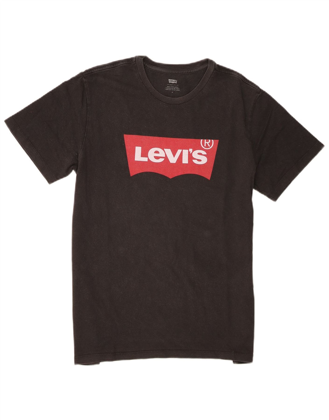 Levi's Mens Graphic T-Shirt Top Medium Black Cotton