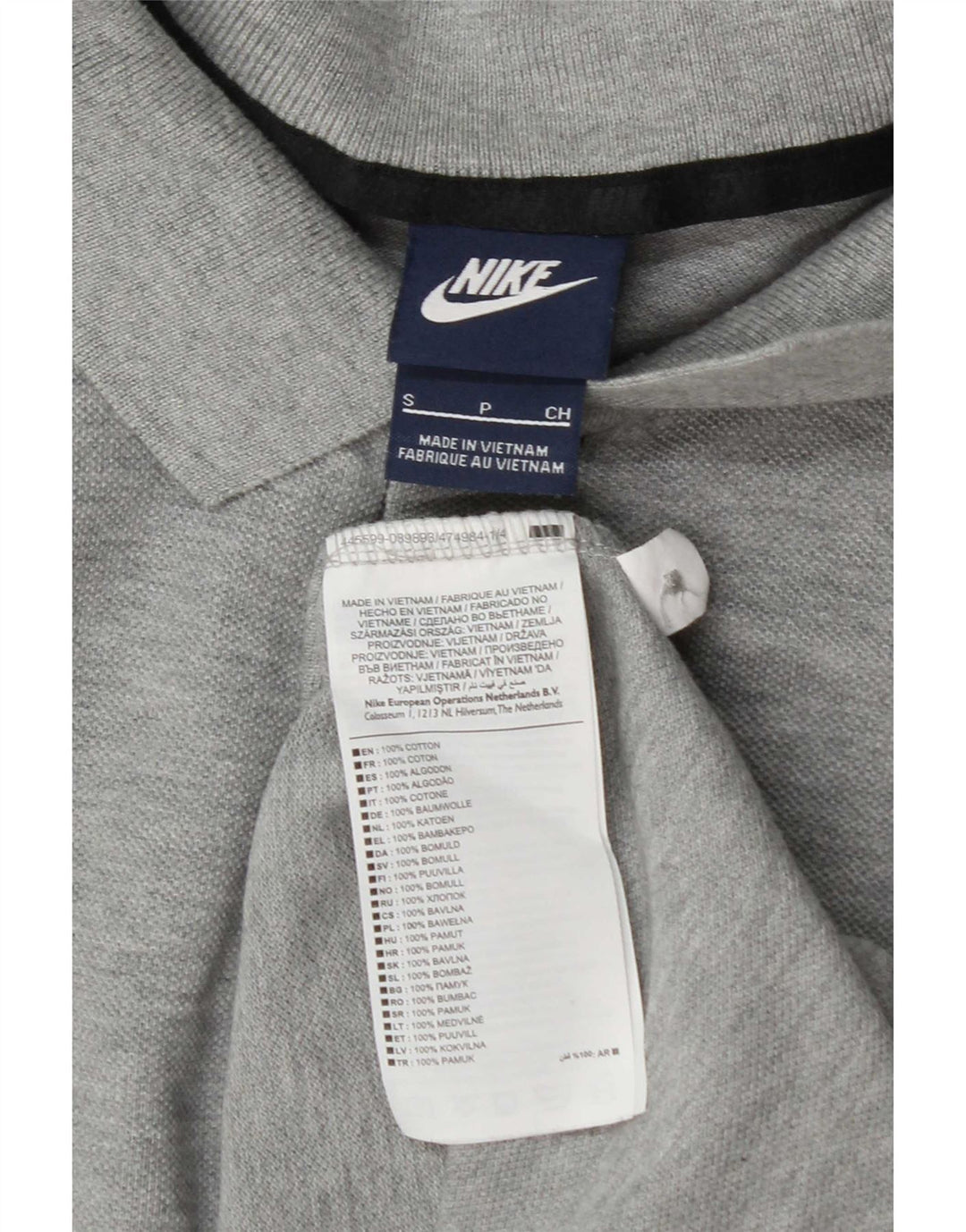 Nike Mens Polo Shirt Small Grey Cotton