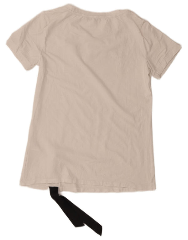 Liu Jo Womens Graphic T-Shirt Top UK 10 Small White Cotton