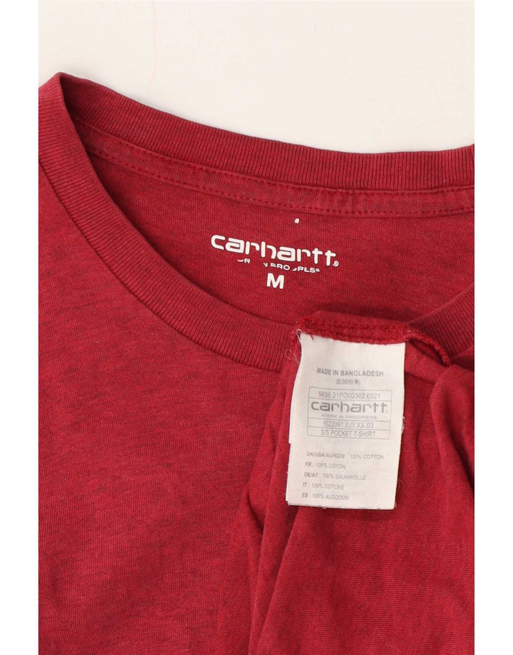 Carhartt Mens T-Shirt Top Medium Red Flecked Cotton