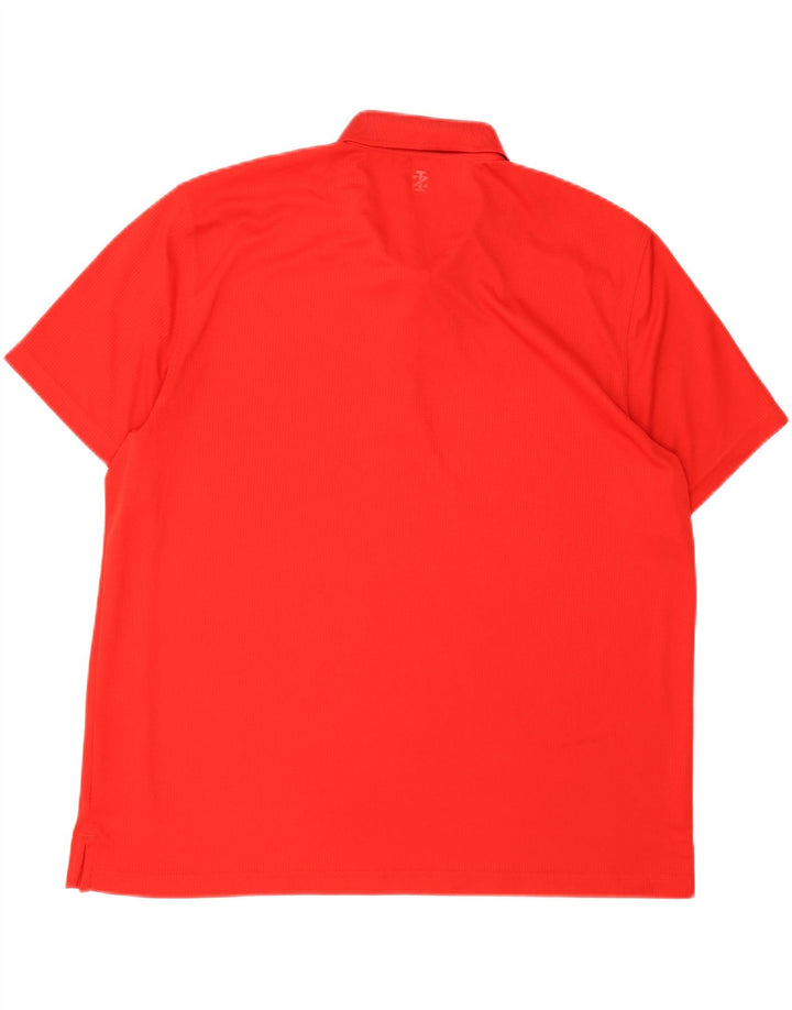 IZOD Mens Polo Shirt 2XL Red Polyester Vintage Izod and Second-Hand Izod from Messina Hembry 