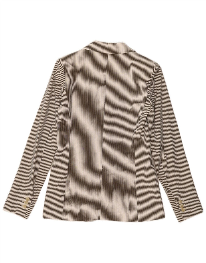 MASSIMO DUTTI Womens 1 Button Blazer Jacket EU 34 2XS Grey Pinstripe