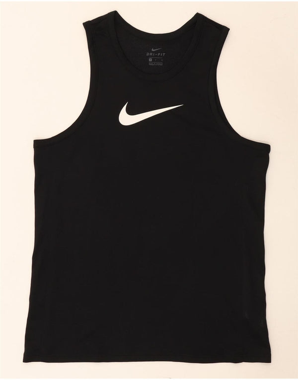 Nike Mens Dri Fit Graphic Vest Top Medium Black Polyester