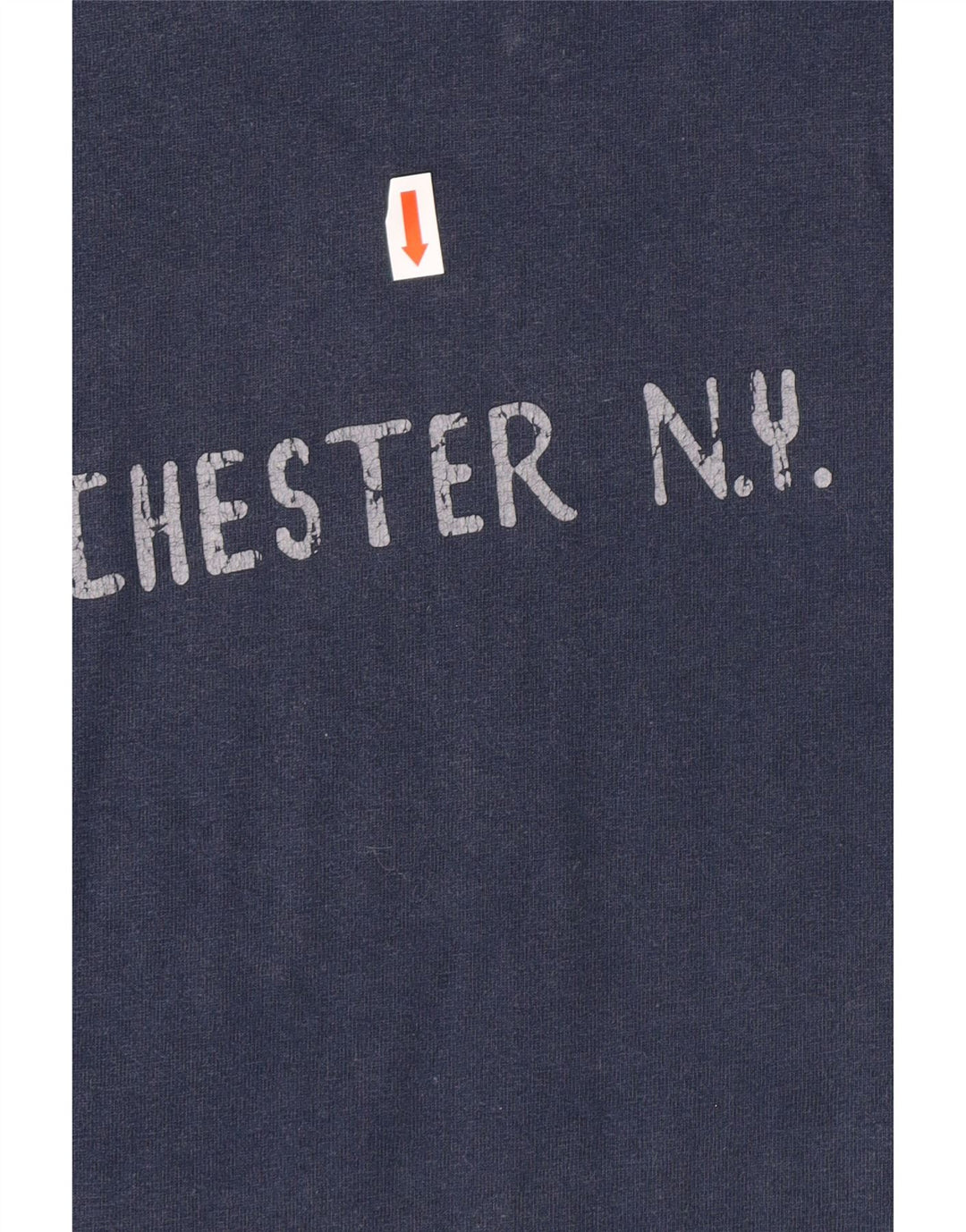 CHAMPION Mens NY Rochester Graphic T-Shirt Top Medium Navy Blue Cotton