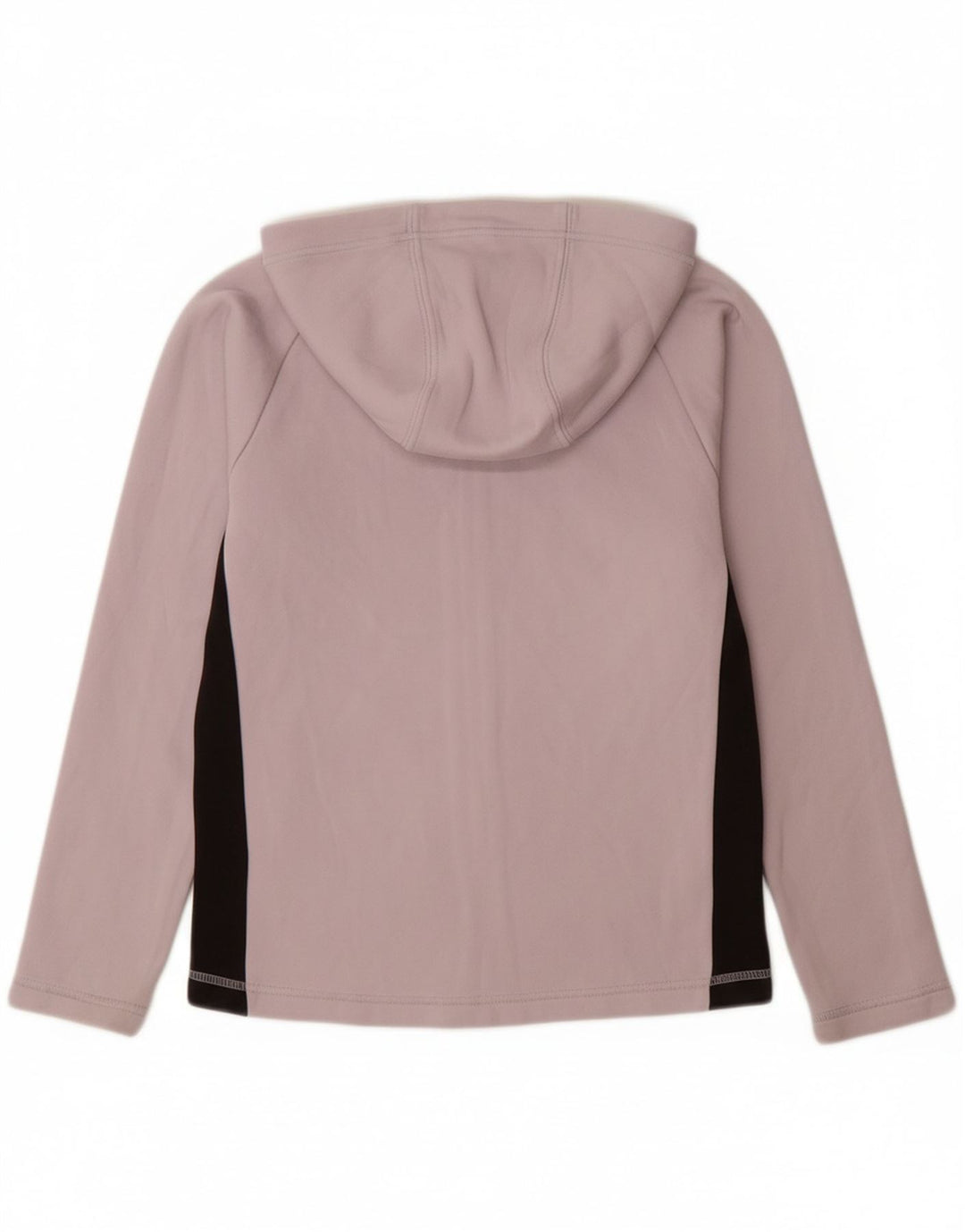 PUMA Girls Zip Hoodie Sweater 13-14 Years Purple Colourblock Cotton