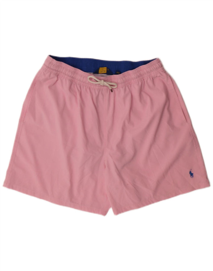 POLO RALPH LAUREN Mens Swimming Shorts 2XL Pink Polyester