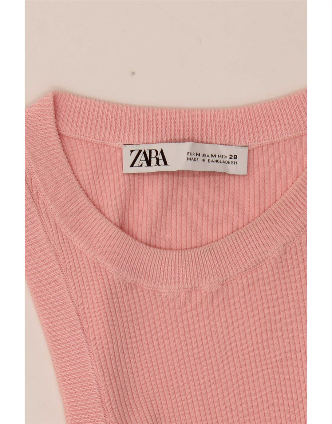 Zara Womens Vest Top UK 12 Medium Pink