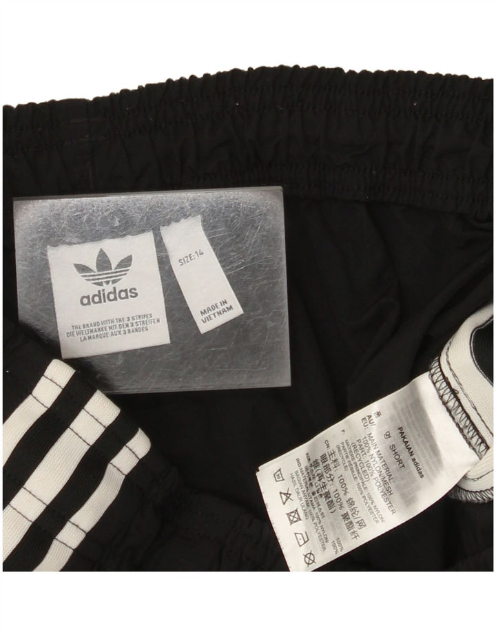 ADIDAS Womens Sport Shorts UK 14 Medium Black Nylon