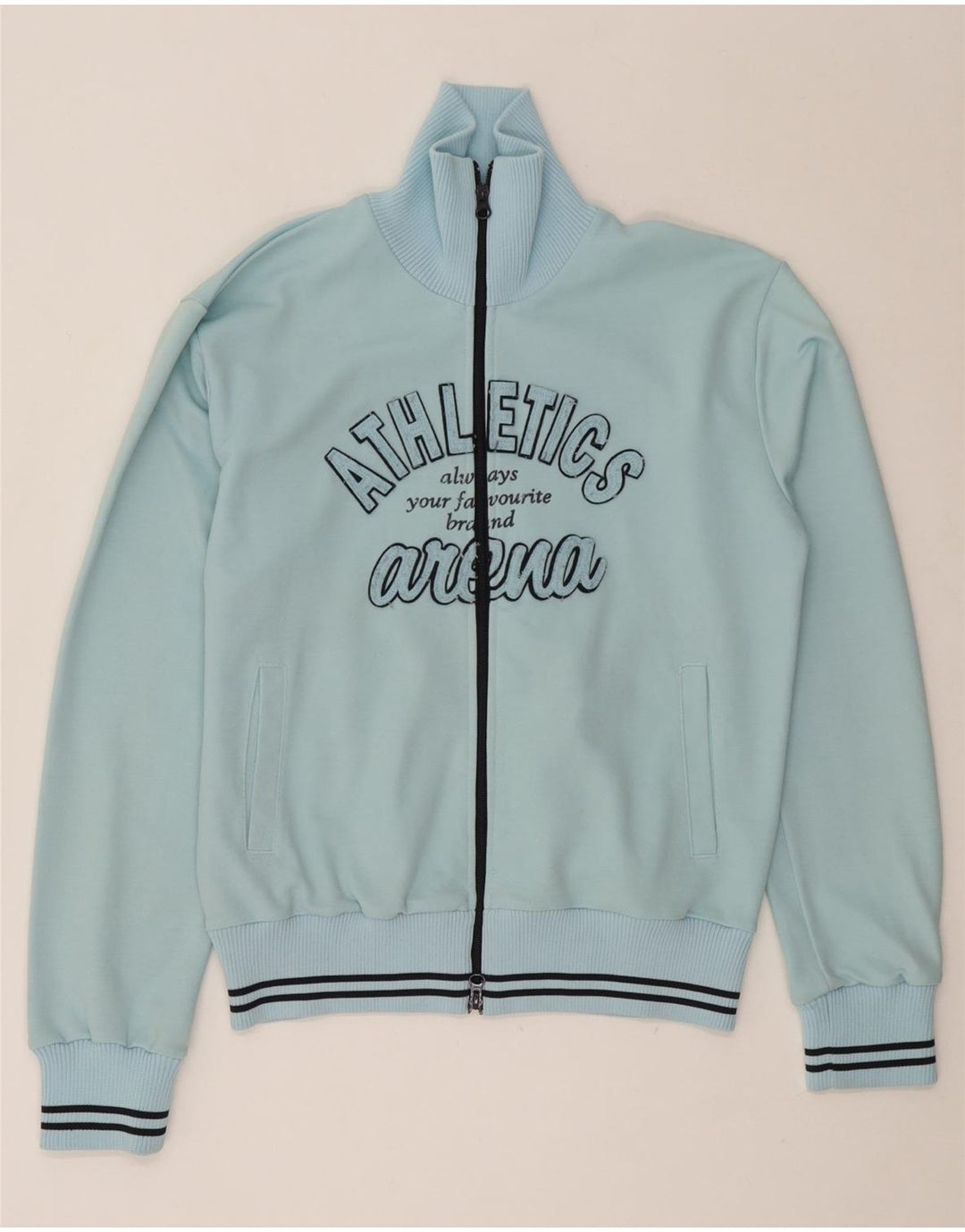 Arena Womens Graphic Tracksuit Top Jacket Medium Blue Polyester