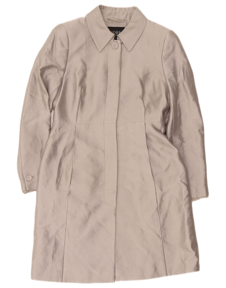 Hobbs Mens Overcoat UK 10 Small Grey Wool