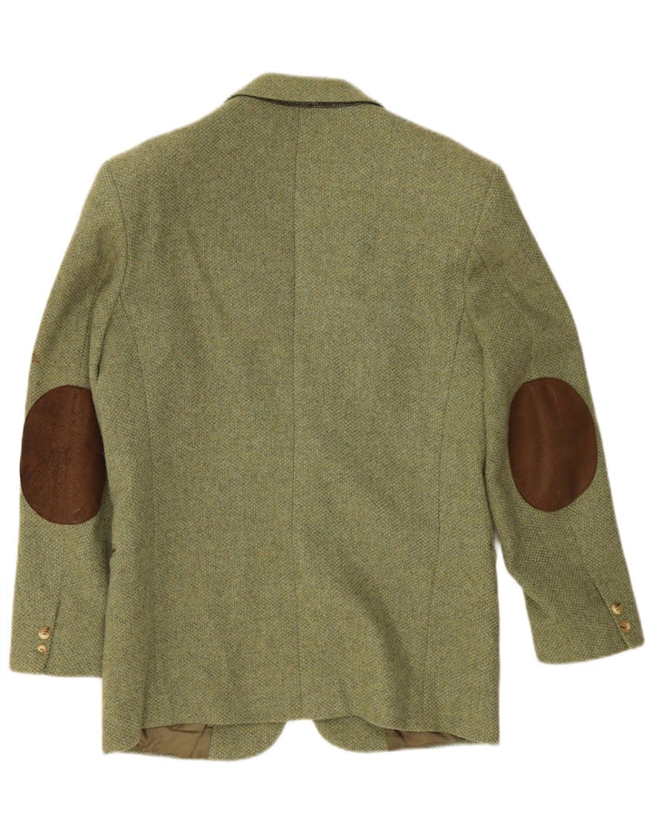 Belfe Mens 2 Button Blazer Jacket IT 50 Large Green Wool