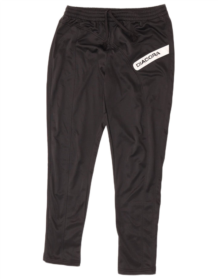 Diadora Mens Graphic Tracksuit Trousers Small  Black Polyester