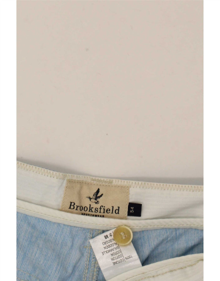 Brooksfield Mens Chino Shorts W36 Large Blue Cotton