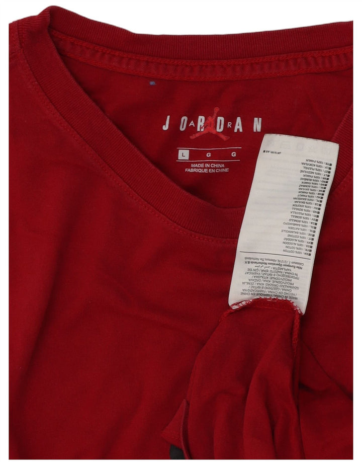 Jordan Mens Graphic T-Shirt Top Large Red Cotton
