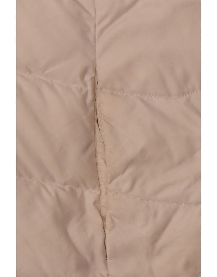 TOMMY HILFIGER Womens Hooded Padded Jacket UK 12 Medium White Polyester