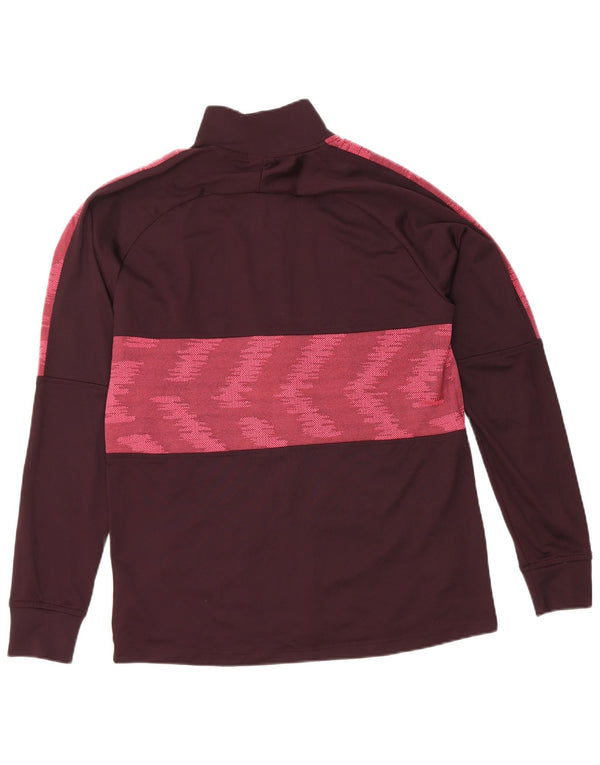 Nike Mens Dri Fit Tracksuit Top Jacket Medium Maroon Geometric Polyester