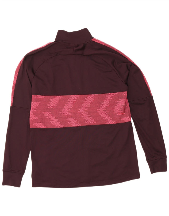 Nike Mens Dri Fit Tracksuit Top Jacket Medium Maroon Geometric Polyester
