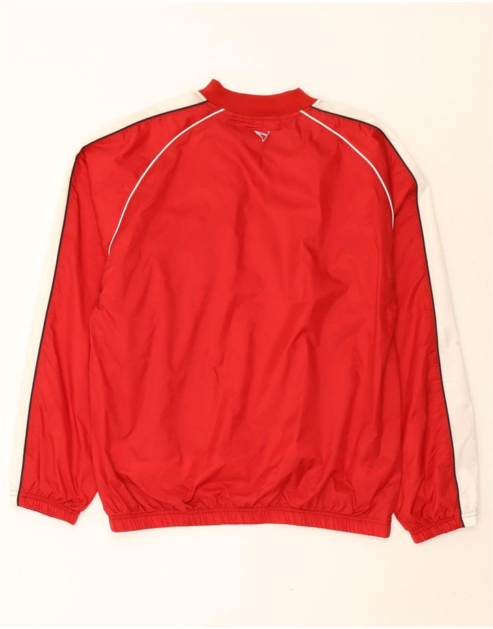 Jako Mens Pullover Tracksuit Top Jacket Large Red Colourblock Nylon