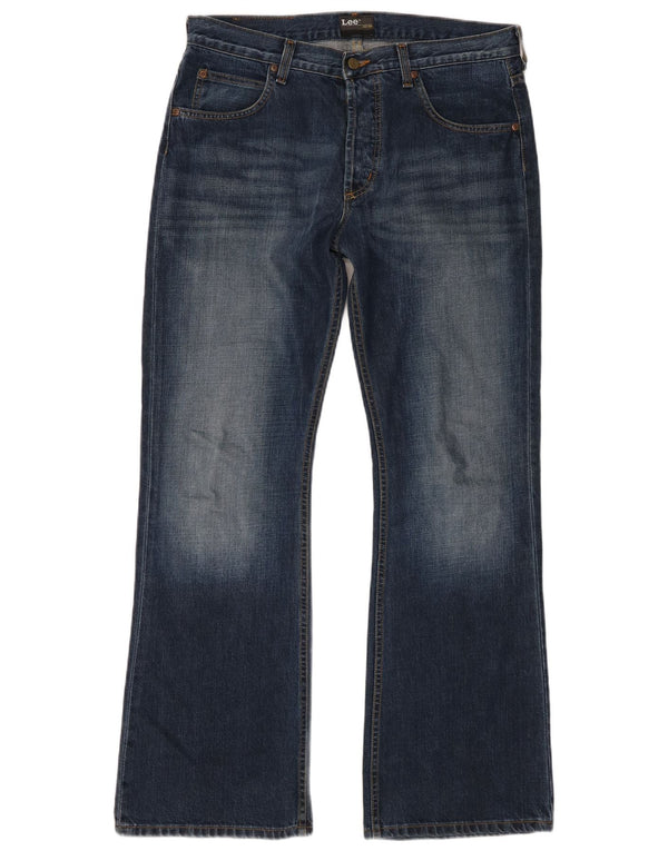 Lee Mens Denver Bootcut Jeans W36 L32 Navy Blue Cotton