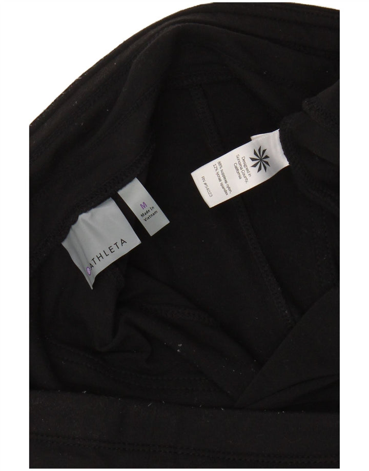 ATHLETA Womens Tracksuit Trousers UK 14 Medium  Black Nylon