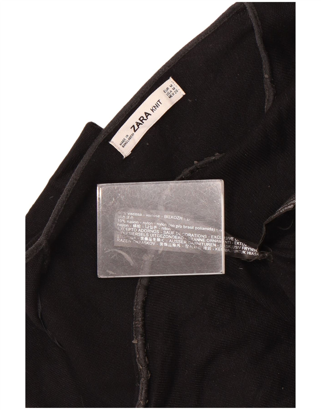 Zara Womens Oversized Cardigan Sweater UK 14 Medium Black Viscose