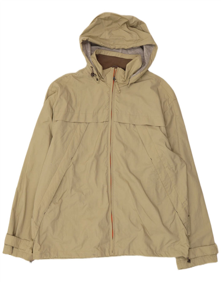 INVICTA Mens Hooded Rain Jacket UK 44 2XL Green Polyamide