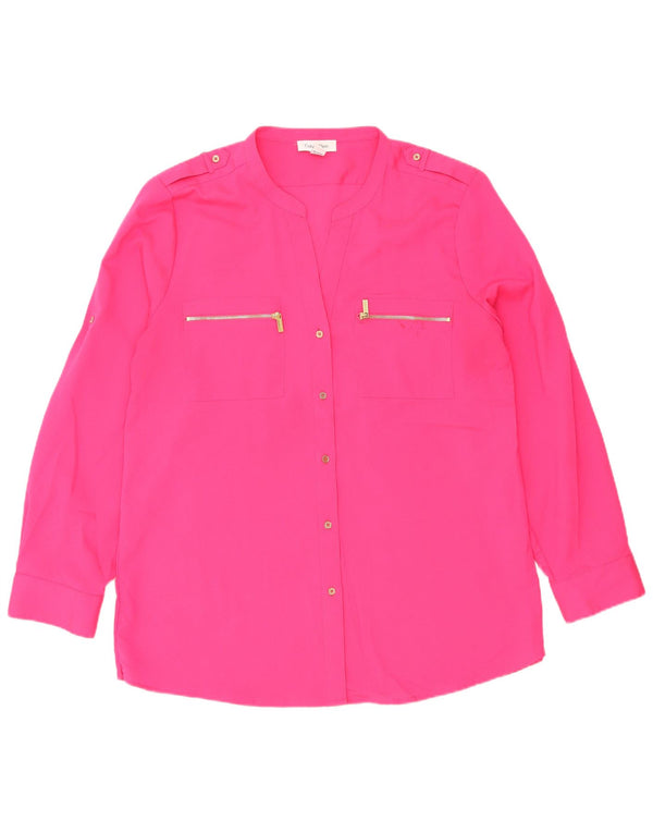 Calvin Klein Womens Military Shirt Blouse UK 18 XL Pink