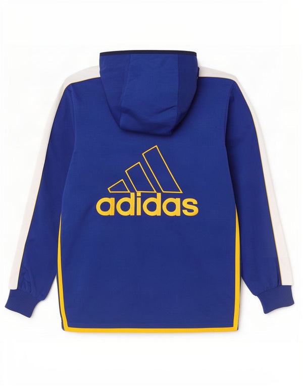 Adidas Mens Graphic Tracksuit Top Jacket UK 34/36 Small Blue Colourblock