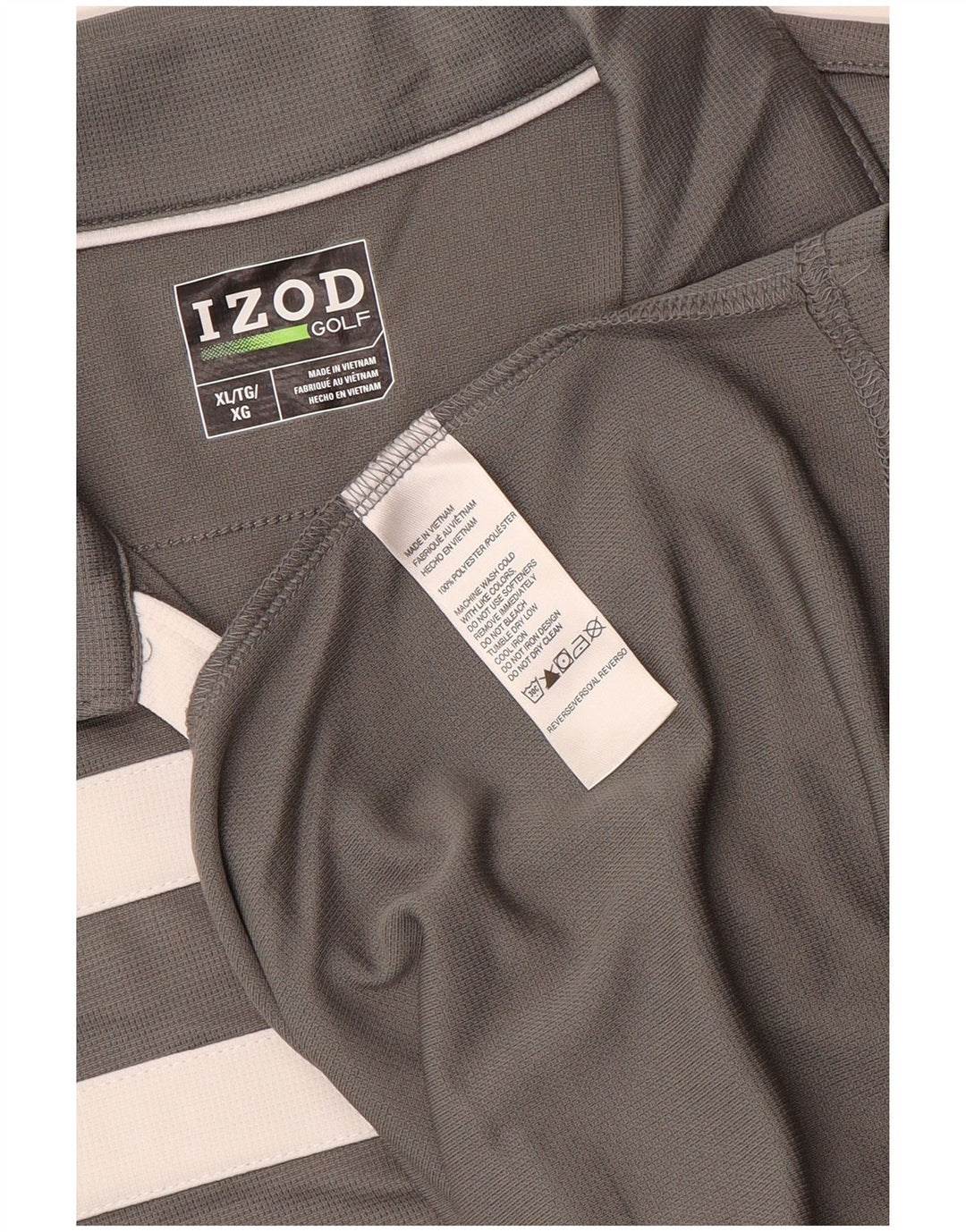 IZOD Womens Sleeveless Polo Shirt UK 18 XL Grey Colourblock Polyester