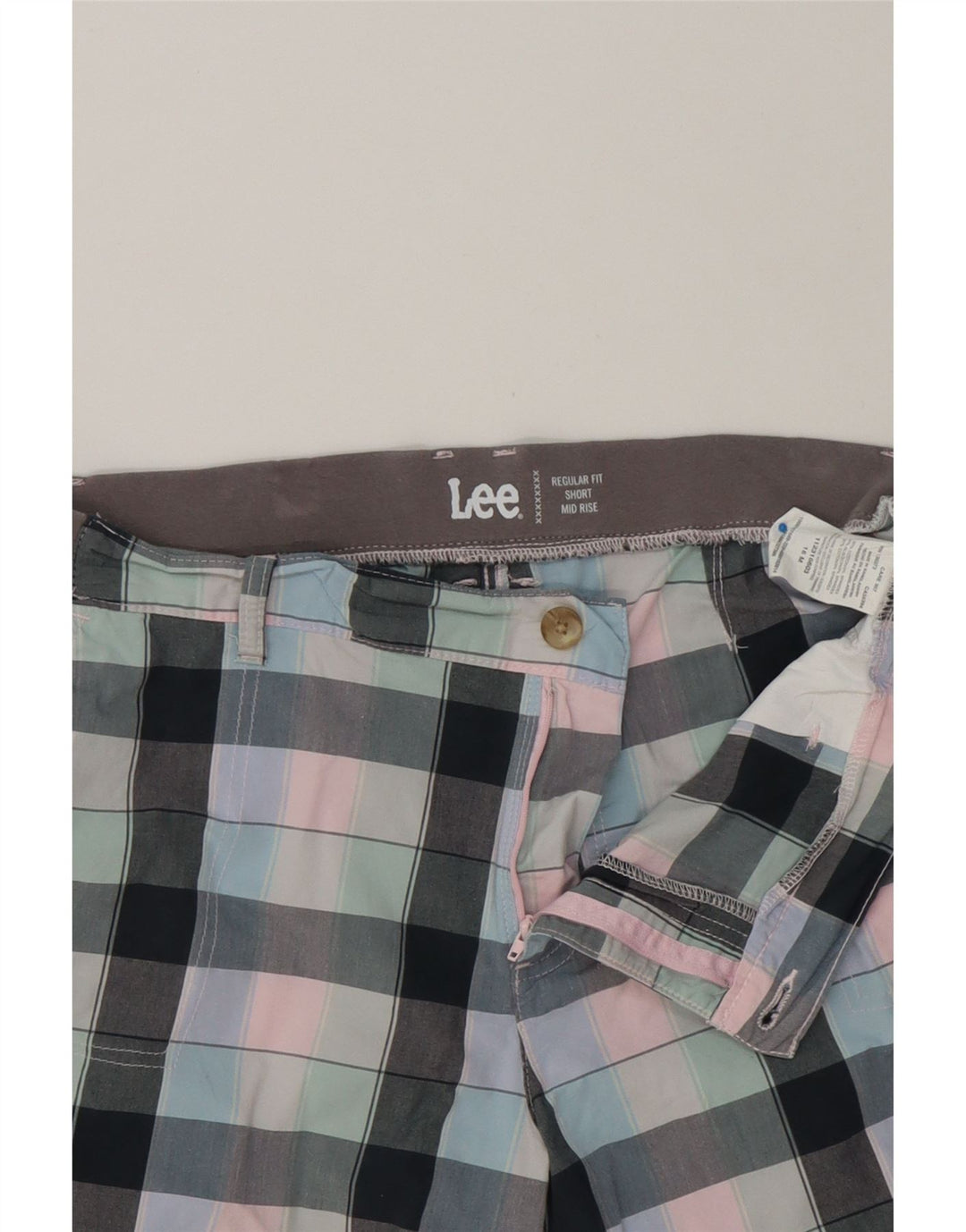 LEE Womens Cargo Shorts US 16 2XL W38 Multicoloured Check Cotton Vintage Lee and Second-Hand Lee from Messina Hembry 