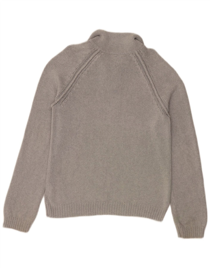 Gap Mens Zip Neck Jumper Sweater XL Grey Cotton