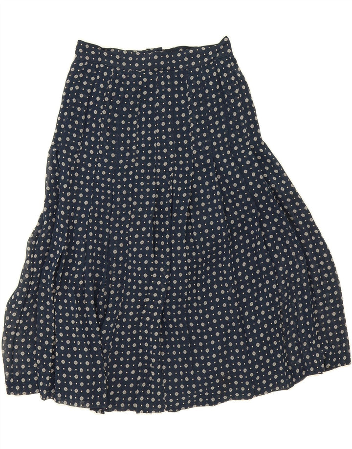 MABB Womens Abstract Pattern A-Line Skirt UK 12 Medium W28  Navy Blue Vintage mabb and Second-Hand mabb from Messina Hembry 
