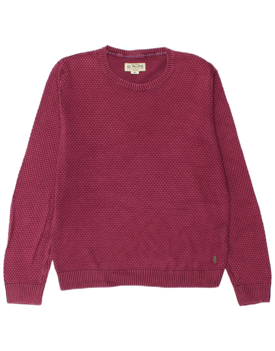 Marlboro Classics Mens Crew Neck Jumper Sweater Large Burgundy