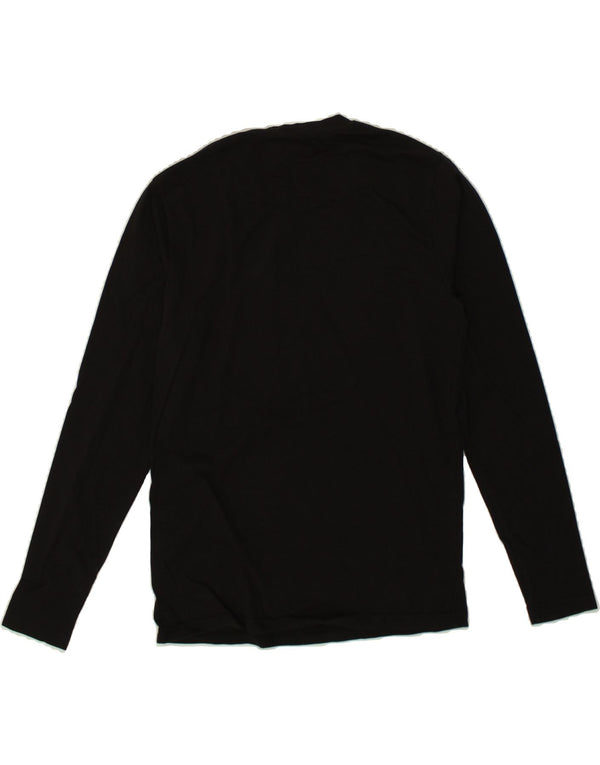 FARAH Mens Top Long Sleeve Medium Black Cotton