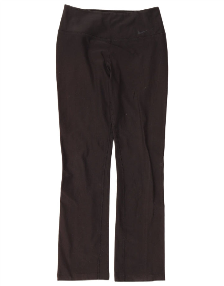 Nike Womens Dri Fit Leggings UK 10 Small  Black Polyester