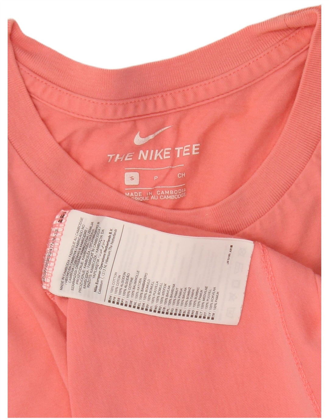 NIKE Mens Graphic T-Shirt Top Small Pink Cotton