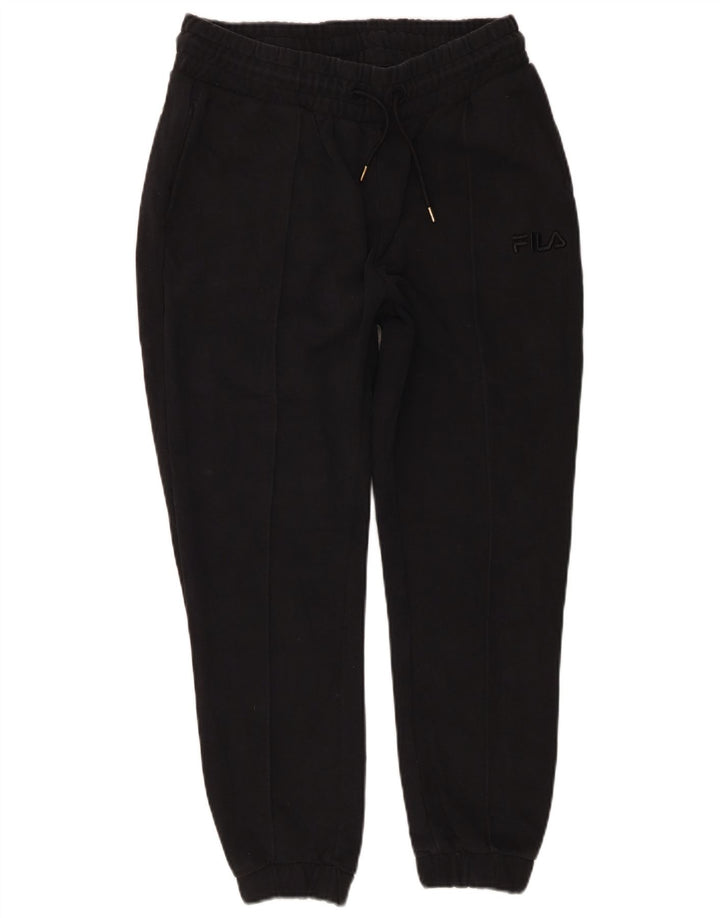 FILA Womens Tracksuit Trousers Joggers UK 14 Medium  Black Cotton