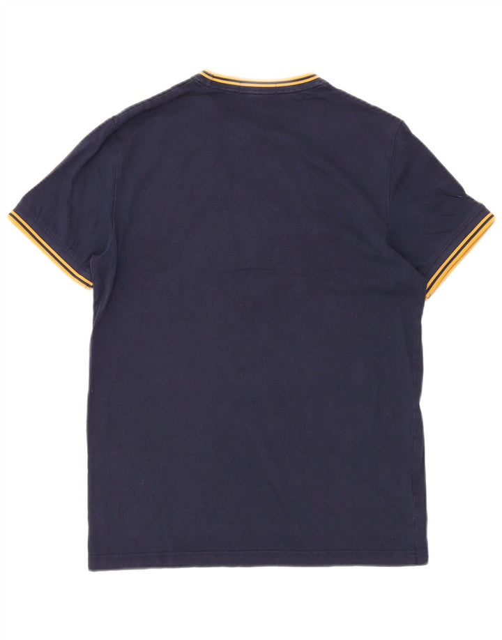 Fred Perry Mens T-Shirt Top Small Navy Blue Cotton