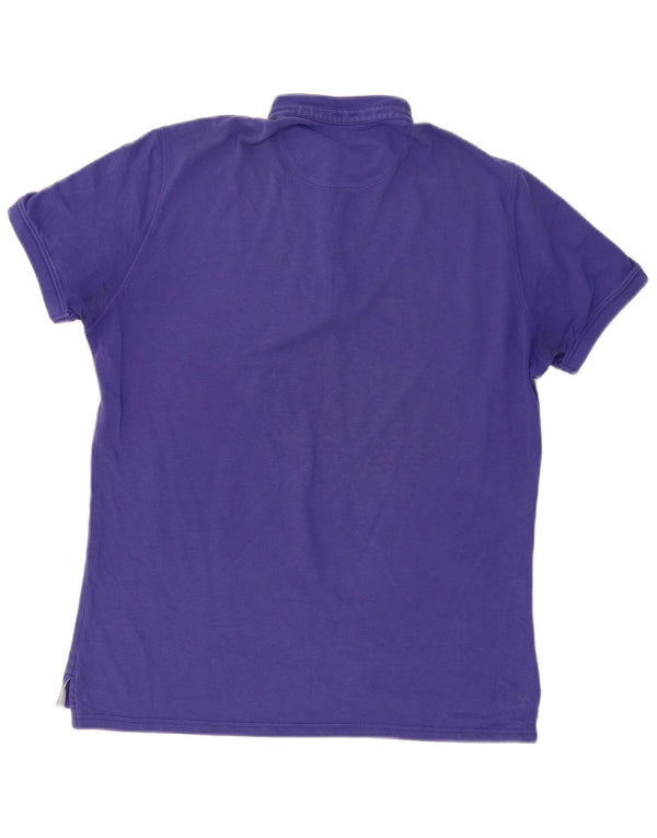 MASSIMO DUTTI Mens Polo Shirt Large Purple