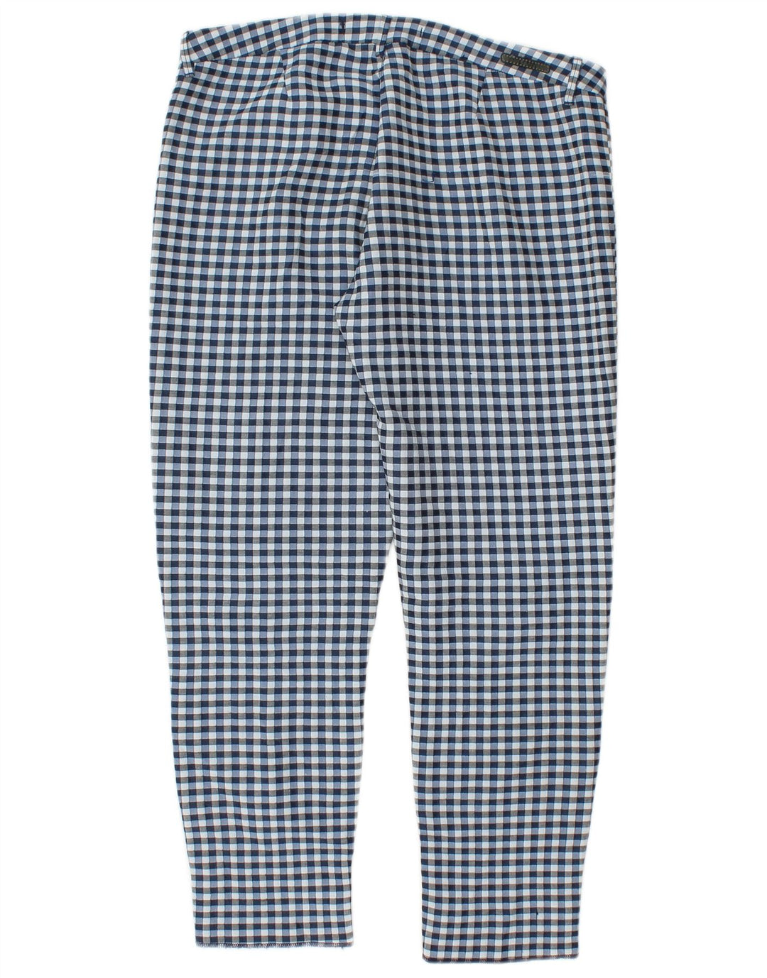 GUESS Womens Crop Casual Trousers W29 L25 Blue Gingham