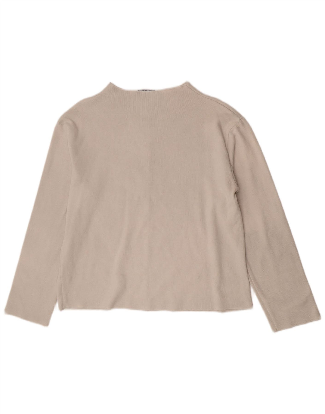 Zara Womens Top Long Sleeve UK 14 Medium White Cotton
